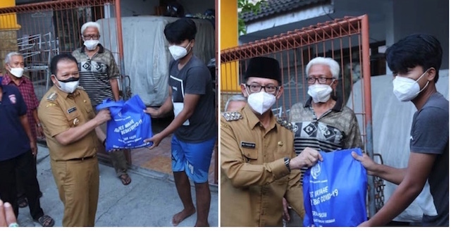 Pemkab Jember Bagikan Bansos ke PKL, Isoman dan Warga Miskin yang Selama ini Luput Dibantu